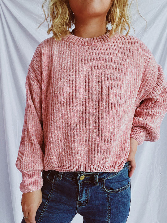 Damen Grobstrickpullover mit weitem Schnitt und strukturiertem Design R&B