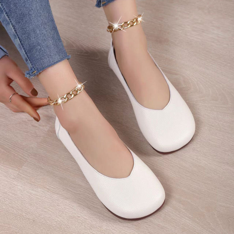 Damen Ballerinas aus hochwertigem Kunstleder mit gepolsterter Innensohle und elastischem Einstieg R&B