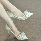 Damen elegante Pumps mit luxuriösem Strass-Detail R&B