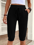 Damen Sportliche Capri-Hosen mit elastischem Bund und praktischen Seitentaschen R&B