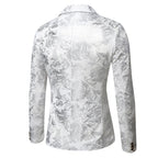 Damen eleganter Blazer mit floralem 3D-Design