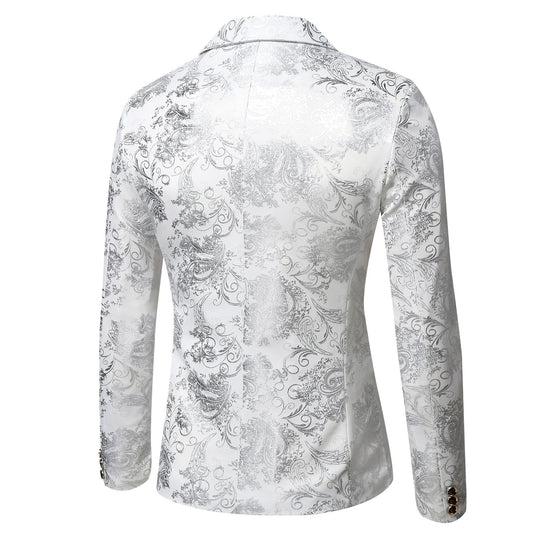 Damen eleganter Blazer mit floralem 3D-Design R&B