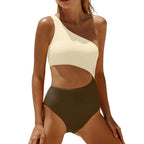 Damen Einseitiger Cut-Out Badeanzug mit attraktivem Design R&B
