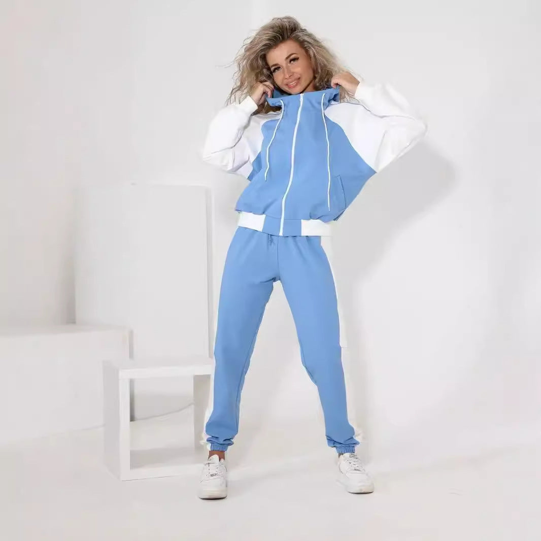 Damen Sportlicher Hoodie-Trainingsanzug mit eleganten Details und hochwertigem Material
