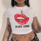 Damen Crop-Top mit innovativem Spinnen-Netz-Design R&B
