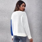Damen Modischer Strickpullover mit floralem Muster und lässigem Schnitt R&B