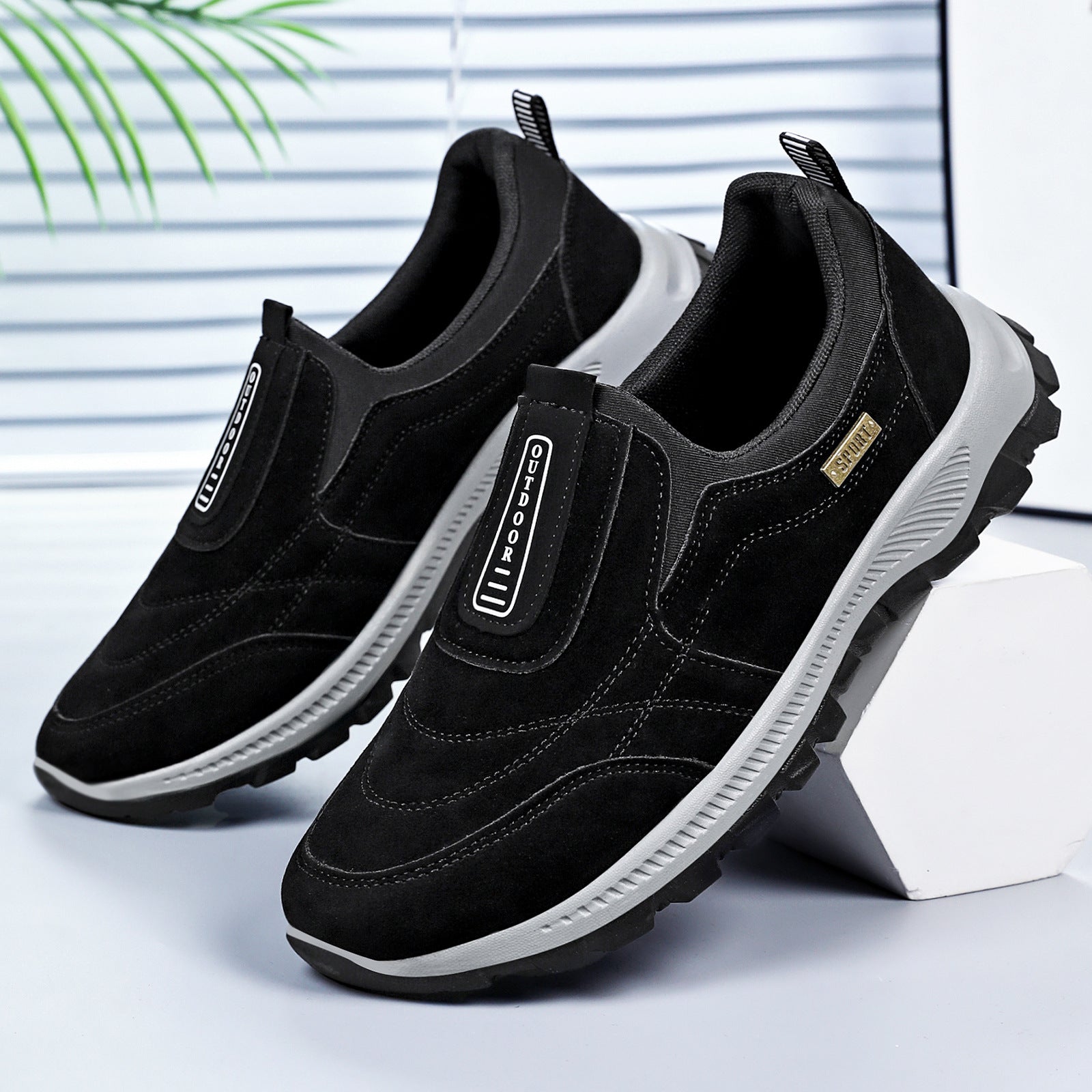 Damen Komfortable Slip-On Sportschuhe mit dämpfender Sohle R&B