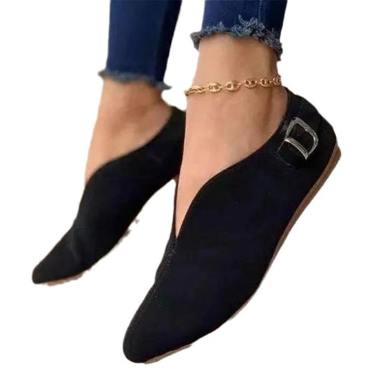 Damen Ballerinas mit modischer Schnallen-Applikation R&B