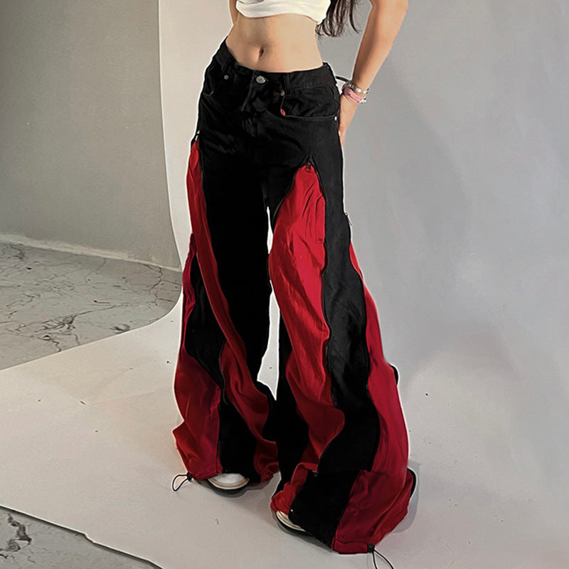 Damen Urban Flared-Hosen mit Kontrastdetails R&B
