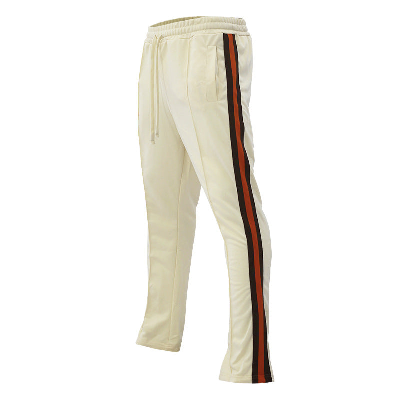 Herren sportliche Sweatpants mit seitlichen Kontraststreifen R&B