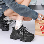 Damen Komfortable Chunky Sneakers mit einzigartigem Stern-Design R&B