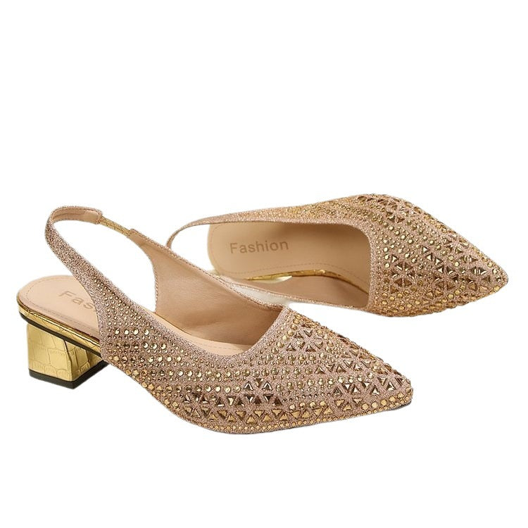 Damen Slingback-Pumps mit glamourösem Kristall-Detail R&B