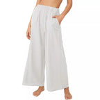 Damen Weit geschnittene Sommerhose mit elastischem Bund und praktischen Seitentaschen R&B