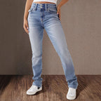Damen Hohe Taille Bootcut Jeans mit Stretch-Anteil R&B