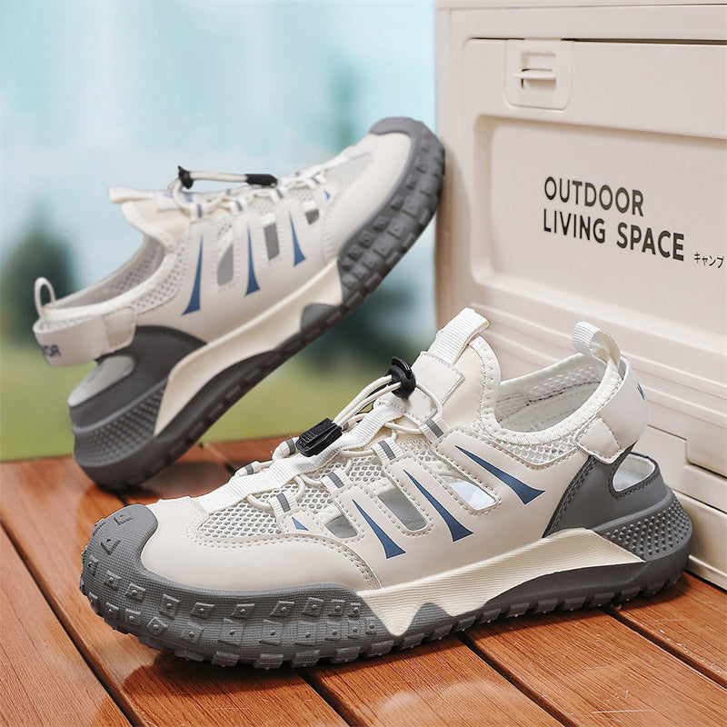 Herren Outdoor-Sandalen mit atmungsaktiven Mesh-Einsätzen und rutschfester Sohle R&B