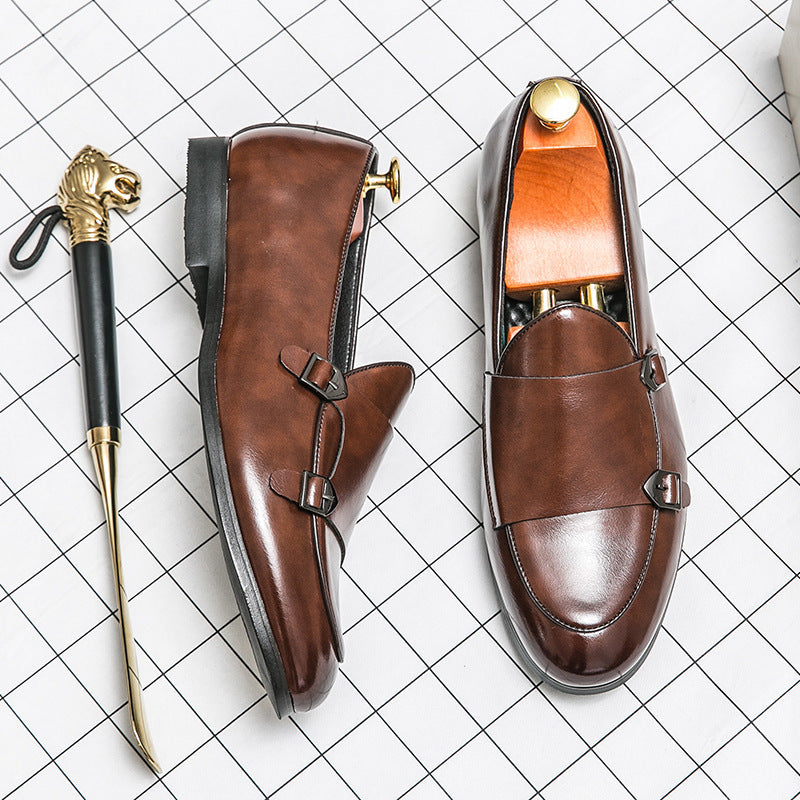 Damen elegante Mokassins mit modischen Schnallen
