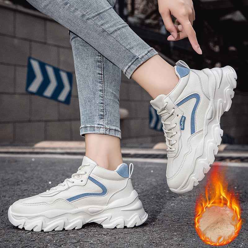Damen Sportliche Schnürsneaker mit dämpfendem Obermaterial und rutschfester Sohle
