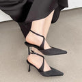 Damen Slingback High Heel Sandalen mit spitzem Design und verstellbarem Riemen R&B