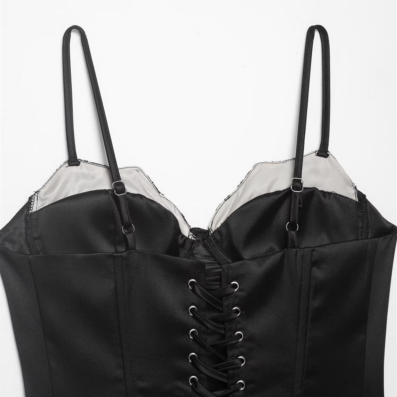 Damen Korsett Top mit zartem Spitzenbesatz und raffiniertem Schnitt R&B