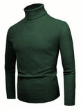 Damen eleganter Strickpullover mit hohem Kragen und feiner Rippenstruktur R&B