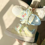 Damen Sneakers mit floralen Schnürsenkeln und weichem Innenfutter R&B