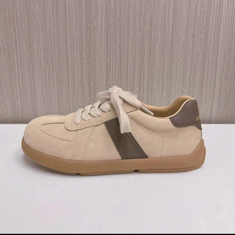 Damen Sneakers aus hochwertigem Wildleder mit modischem Farbakzent R&B