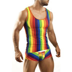 Herren nan figurbetontes Rundhals-Tanktop aus Stretchjersey mit körpernaher Passform R&B