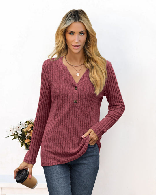 Damen lässiges Langarmshirt R&B