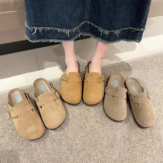 Damen Clogs mit modischen Riemen und rutschfester Sohle R&B