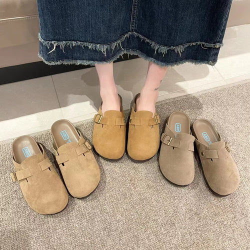 Damen Clogs mit modischen Riemen und rutschfester Sohle R&B