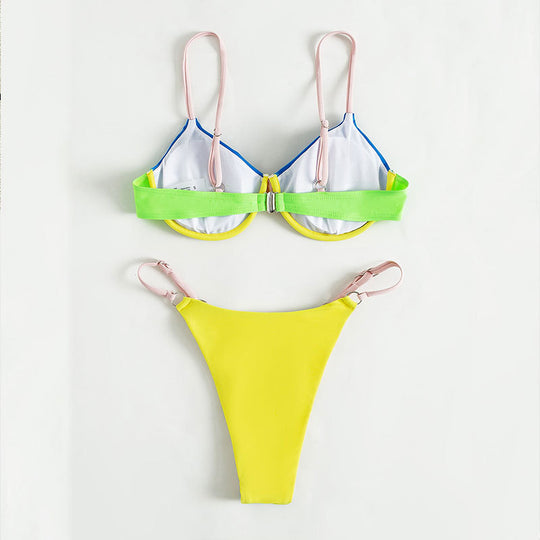 Damen Triangel-Bikini mit modischen Farbakzenten R&B