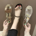 Damen glamouröse Flip-Flops mit funkelnden Kristallen EB