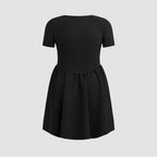 Damen elegantes A-Linien Kleid mit schwingendem Rock und modischem Schnitt R&B