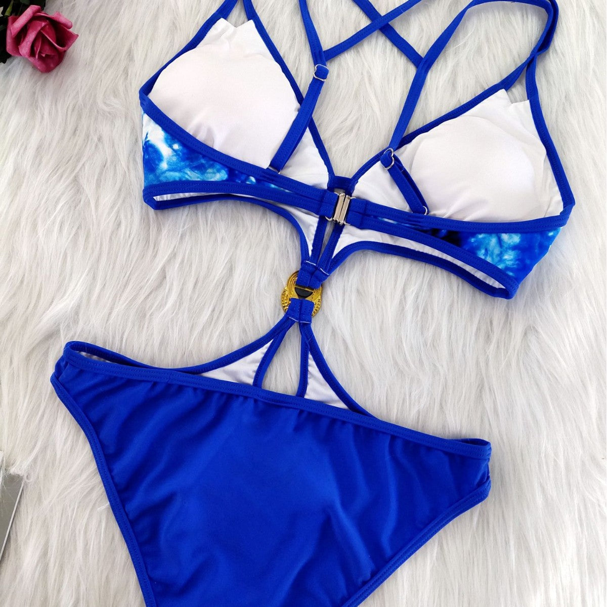 Damen Cut-Out Bikini-Set mit raffinierten Trägerdetails R&B
