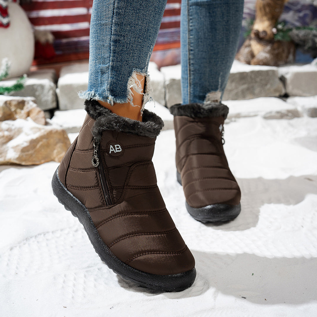 Damen Winterstiefel mit praktischem Reißverschluss und kuscheligem Innenfutter R&B