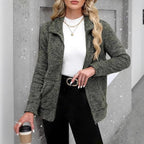 Damen Kuscheljacke mit durchgehendem Reißverschluss und weichem Plüschstoff R&B