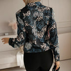 Damen Hemdbluse im Schlangen-Druck mit eleganter Passform R&B