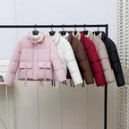 Damen gesteppte Übergangsjacke mit hohem Kragen und modernen praktischen Taschen R&B