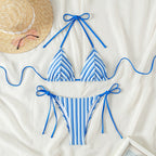 Damen Triangel-Bikini mit verstellbaren Schnürdetails R&B
