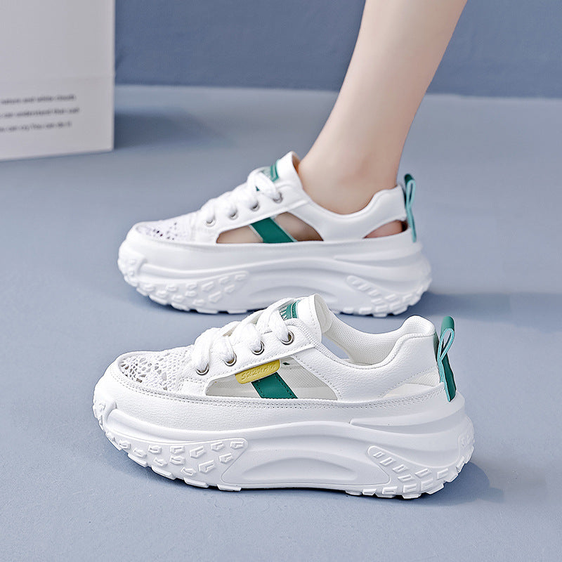 Damen Chunky Sneakers mit luftdurchlässigem Netz-Obermaterial und dämpfender Sohle R&B