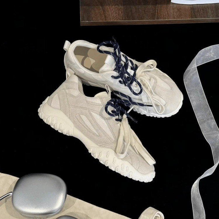 Damen sportliche Sneaker mit atmungsaktivem Mesh-Obermaterial und stabiler Laufsohle R&B