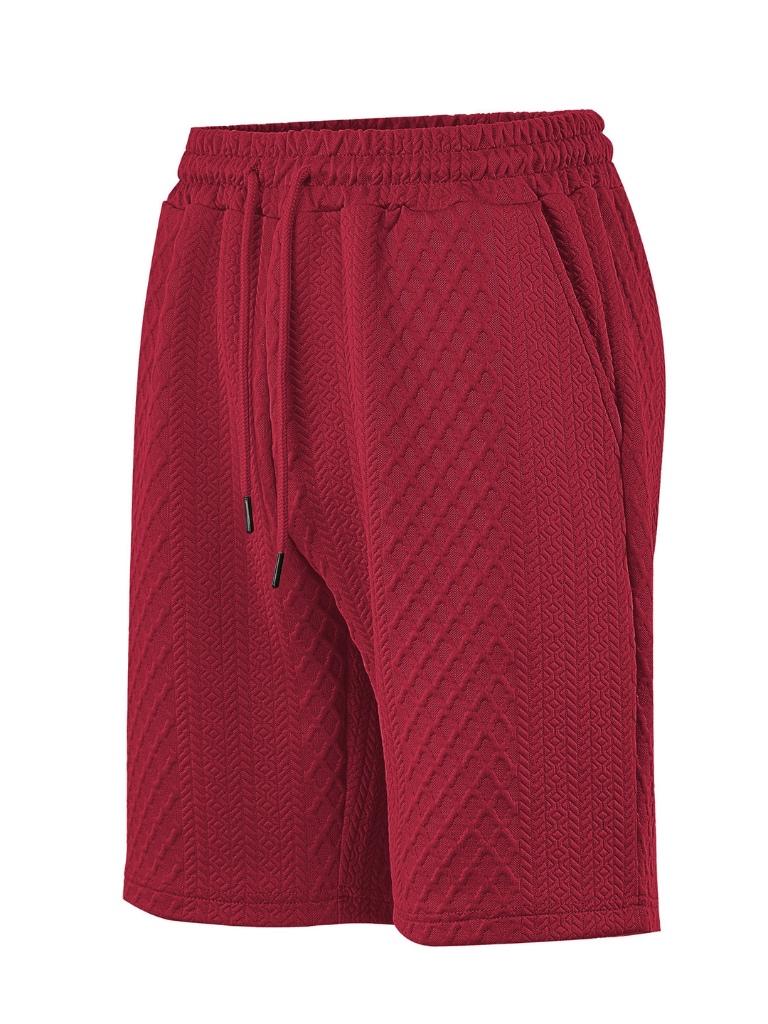 Herren nan strukturierte Lounge-Shorts mit Elastikbund Tunnelzug und seitlichen Eingrifftaschen R&B
