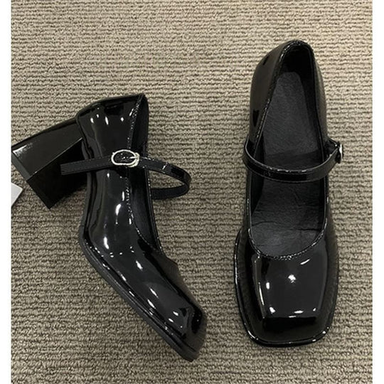 Damen elegante Plateau-Pumps mit modischem Riemchen R&B