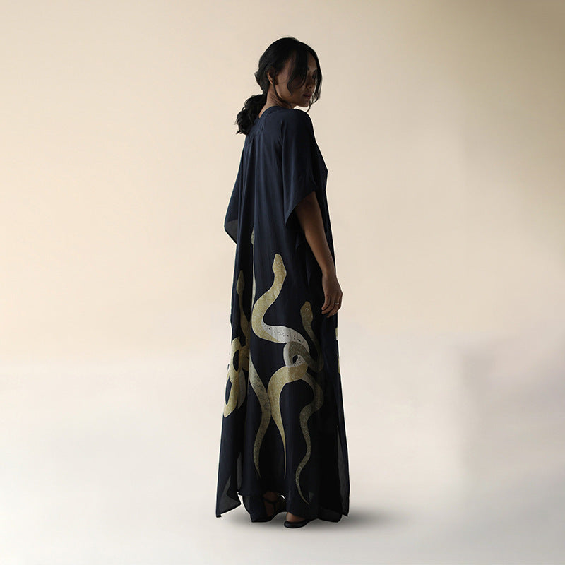 Damen Maxi-Kleid mit einzigartigem Schlangen-Design R&B