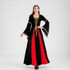 Damen historisches Märchenkleid mit langen Armen und dekorativer Schnürung R&B