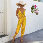 Damen Jumpsuit mit eleganten Spaghetti-Trägern und stylischem Knoten-Detail R&B