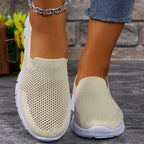 Damen Slip-On Freizeitschuhe mit atmungsaktiver Netzstruktur R&B