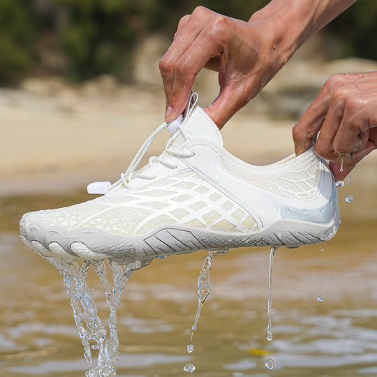 Damen wasserdichte Badeschuhe mit rutschfester Sohle und atmungsaktivem Obermaterial R&B
