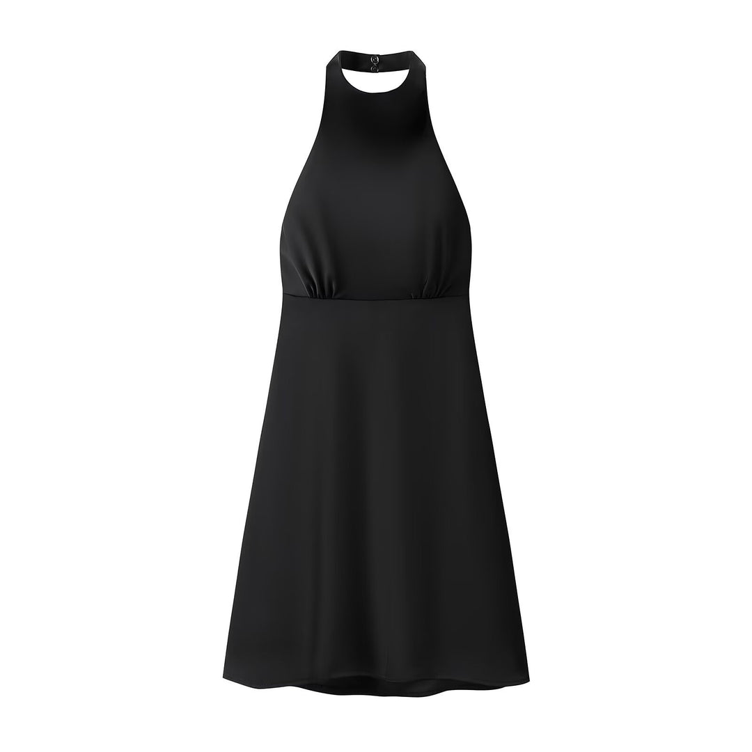Damen Halterkleid mit schwingendem Rock und elegantem, fließendem Schnitt R&B