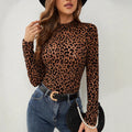 Damen Langarmshirt mit modernem Leopardenmuster R&B